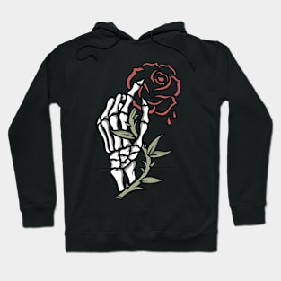 Rose and skull Hoodie